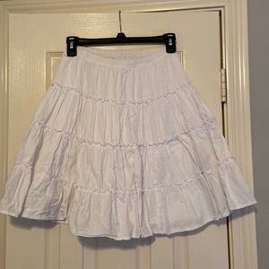 White Ruffle Circle Skirt.